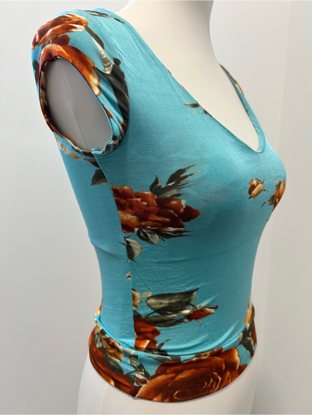 Designer Cynical Made in Italy Floral Tie-Waist Top
